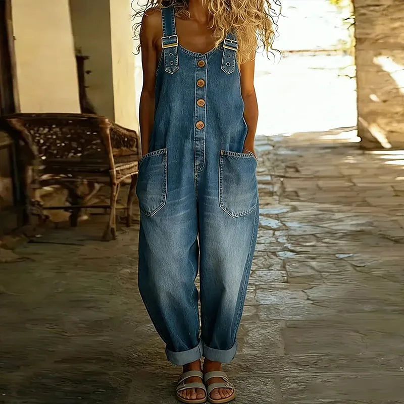 Abigail | Adjustable Denim Dungarees