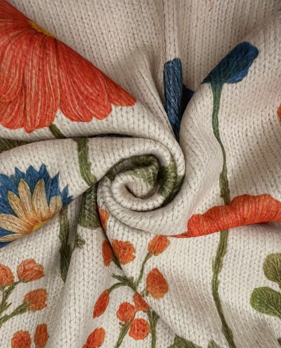 Lois – Wildflower Floral Zip Cardigan