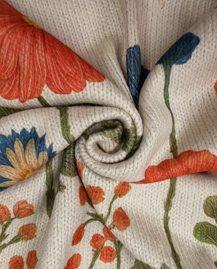 Lois – Wildflower Floral Zip Cardigan