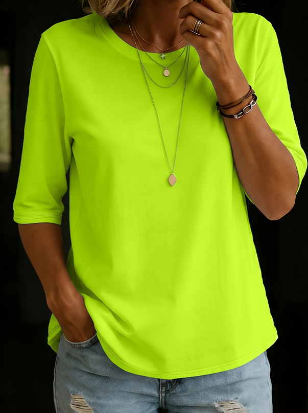 Tabitha – Relaxed Three-Quarter Sleeve Top