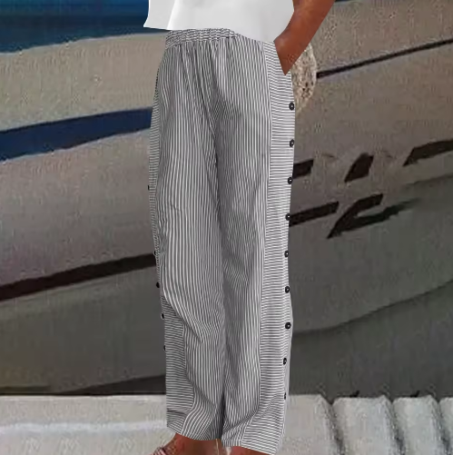 Evelyn | Striped Loose-Fit Trousers