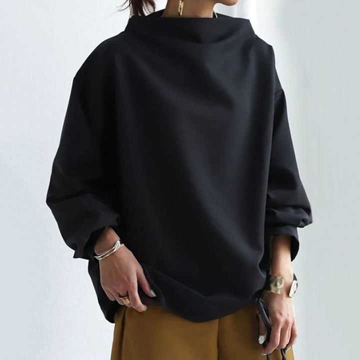Maureen – Oversized High-Neck Slouch Top