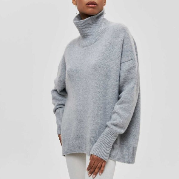 Jennifer – Oversized Turtleneck Knit Jumper