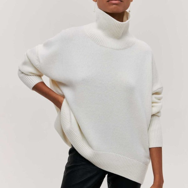Jennifer – Oversized Turtleneck Knit Jumper