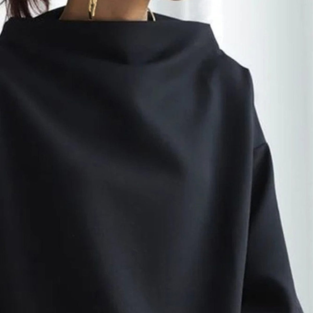 Maureen – Oversized High-Neck Slouch Top