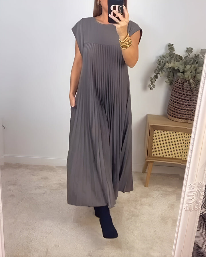 Isabelle | Pleated Midi Dress