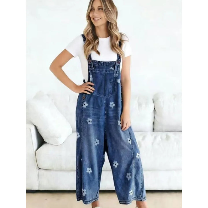 Imogen – Floral Denim Dungaree Dungarees