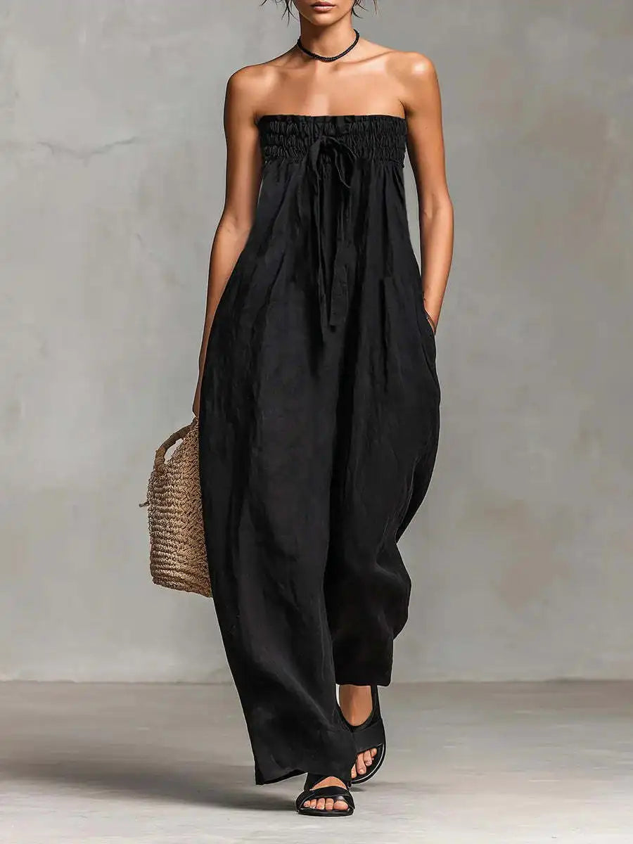 Xanthe – Strapless Wide-Leg Jumpsuit