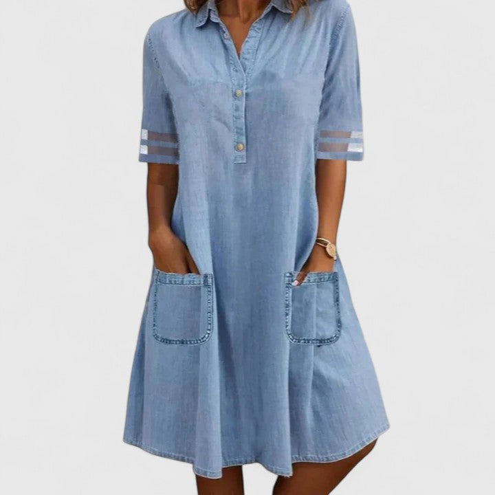 Valencia | Figure Flattering Denim Dress