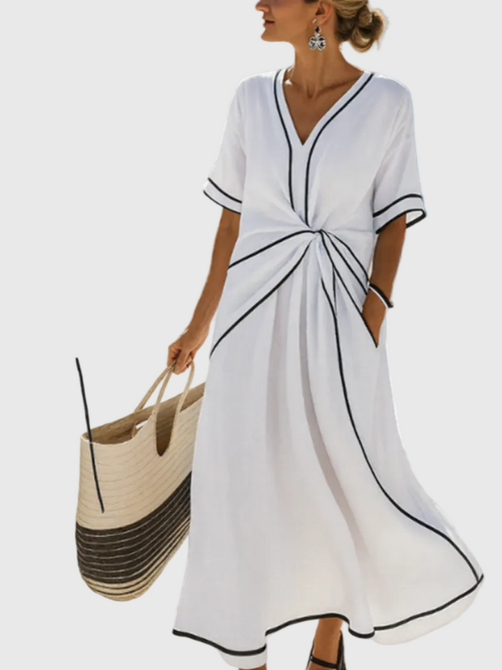 Brynn | Draped Coastal Maxi Dress
