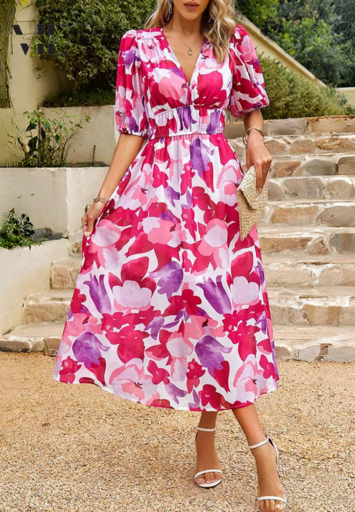 Adele | Elegant Floral Dress