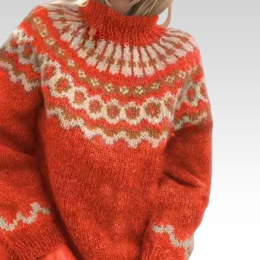 Pamela – Fair Isle Knit Turtleneck Jumper