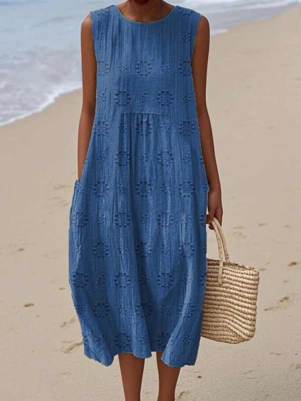 Chantal | Embroidered Midi Dress
