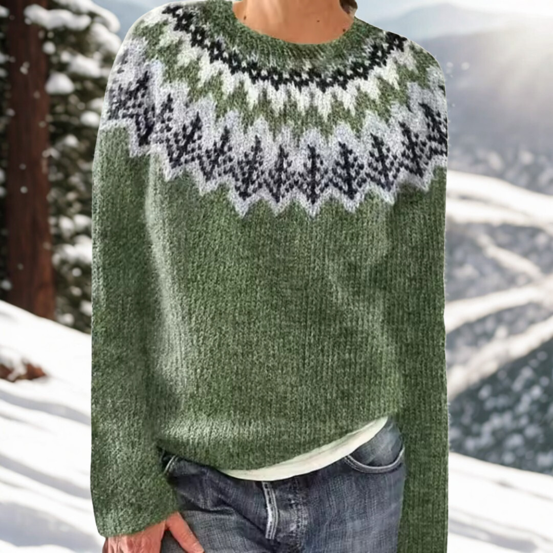 Lorraine – Nordic Knit Jumper with Winter Pattern