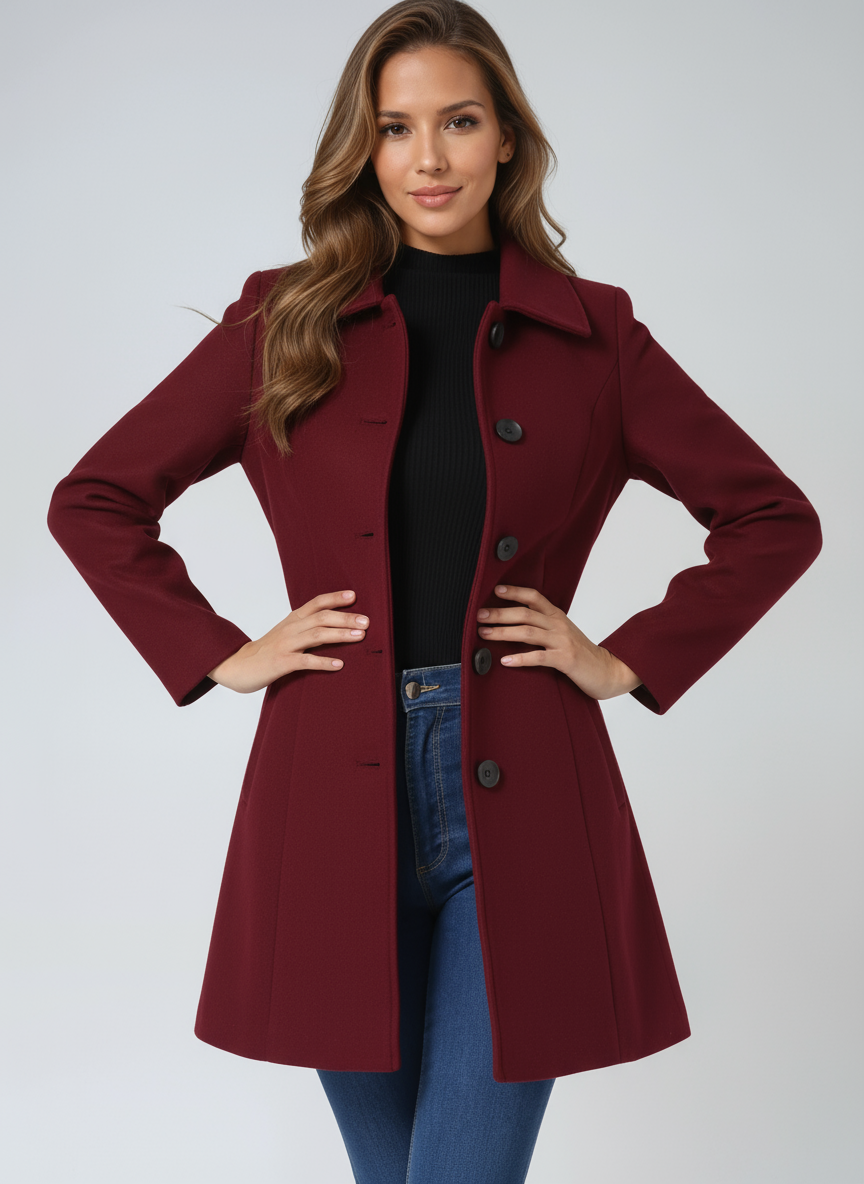 Rhoda – Tailored Elegant Long Coat