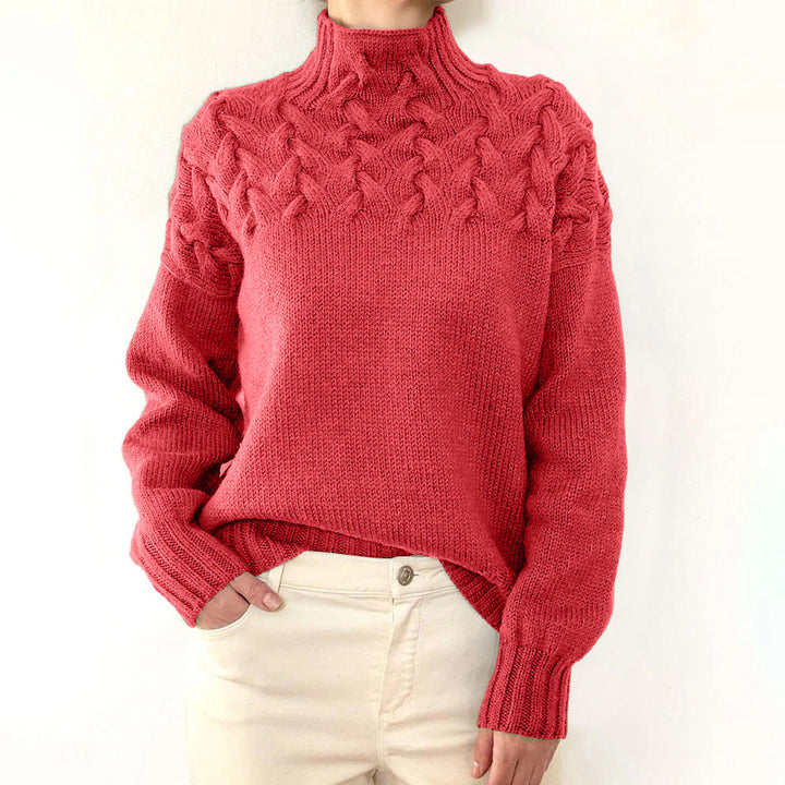 Hazel – Cable-Knit Turtleneck Jumper