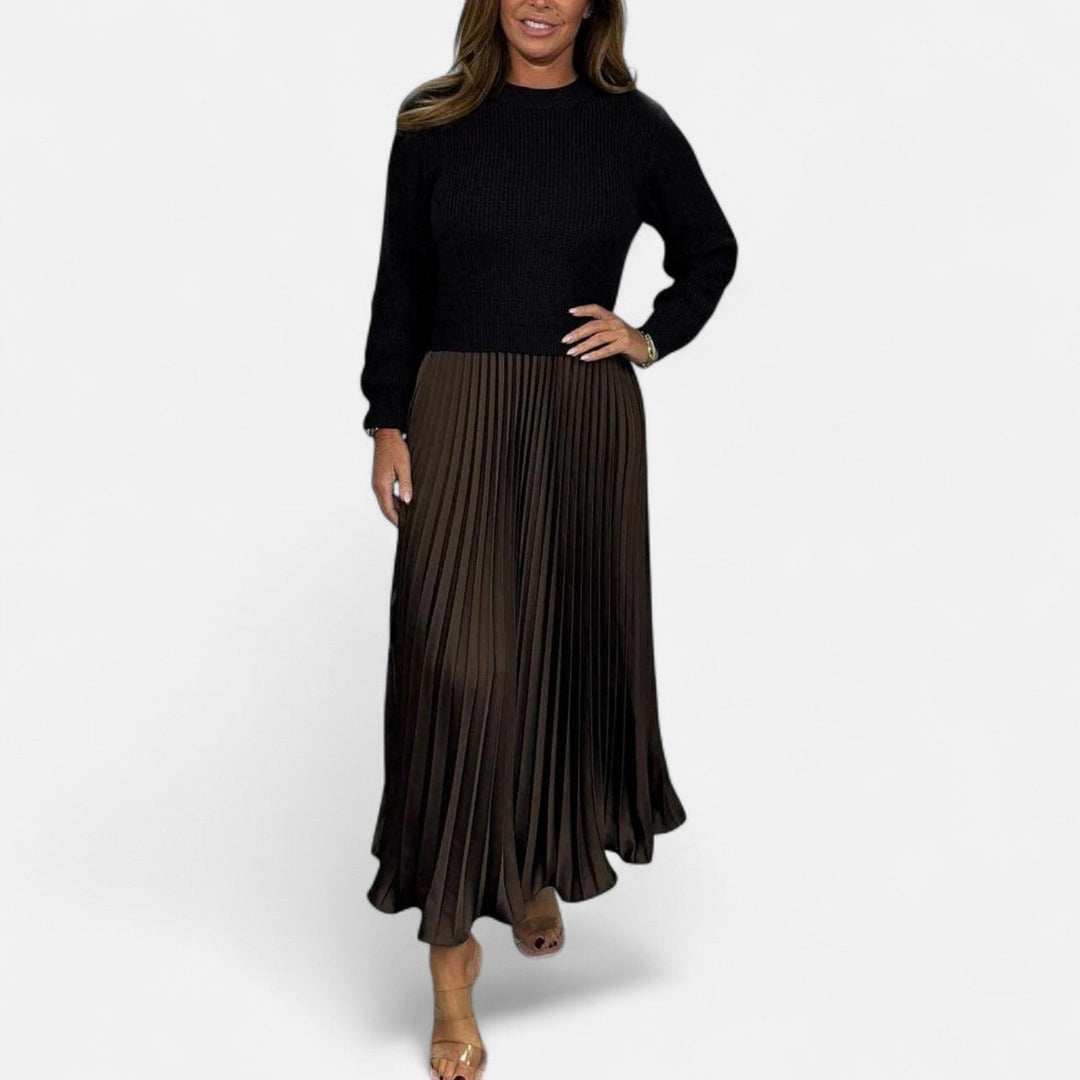 Karlee | Maxi Dress with Jumper and Pleated Skirt