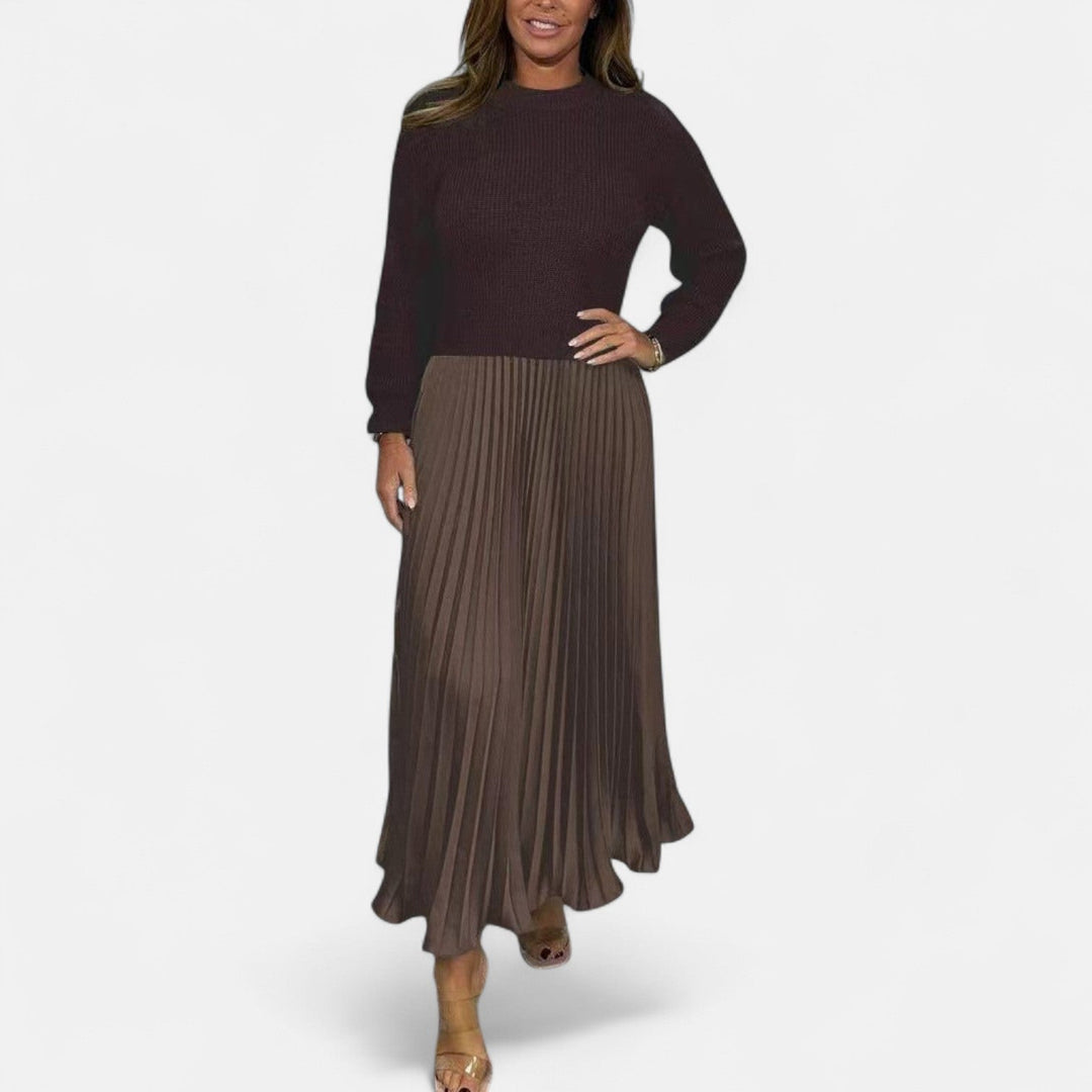 Karlee | Maxi Dress with Jumper and Pleated Skirt