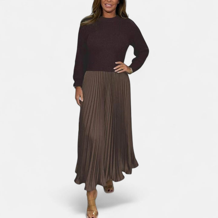 Karlee | Maxi Dress with Jumper and Pleated Skirt