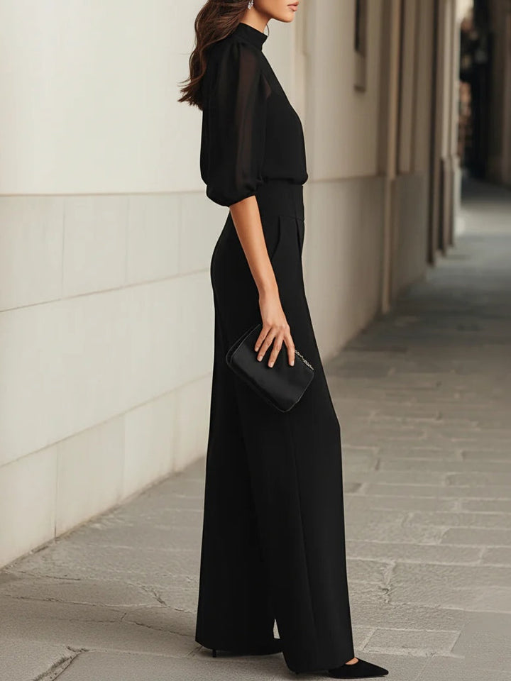 Deandra | Top and Wide-Leg Trousers Three-Piece Set