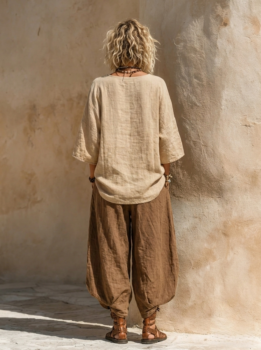 Vita | Nomadic Bohemian Art Print Three-Piece Set Outfit