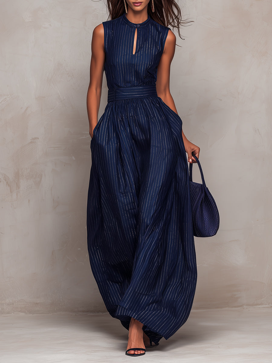 Belinda – Elegant Wide-Leg Striped Jumpsuit