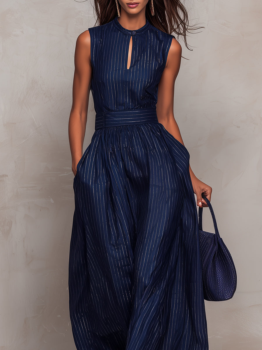 Belinda – Elegant Wide-Leg Striped Jumpsuit
