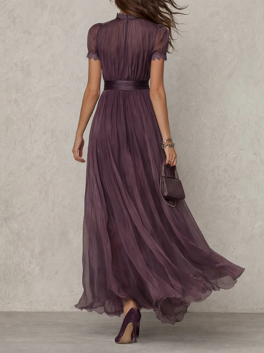 Nikole | Vintage Elegant Chiffon Maxi Dress