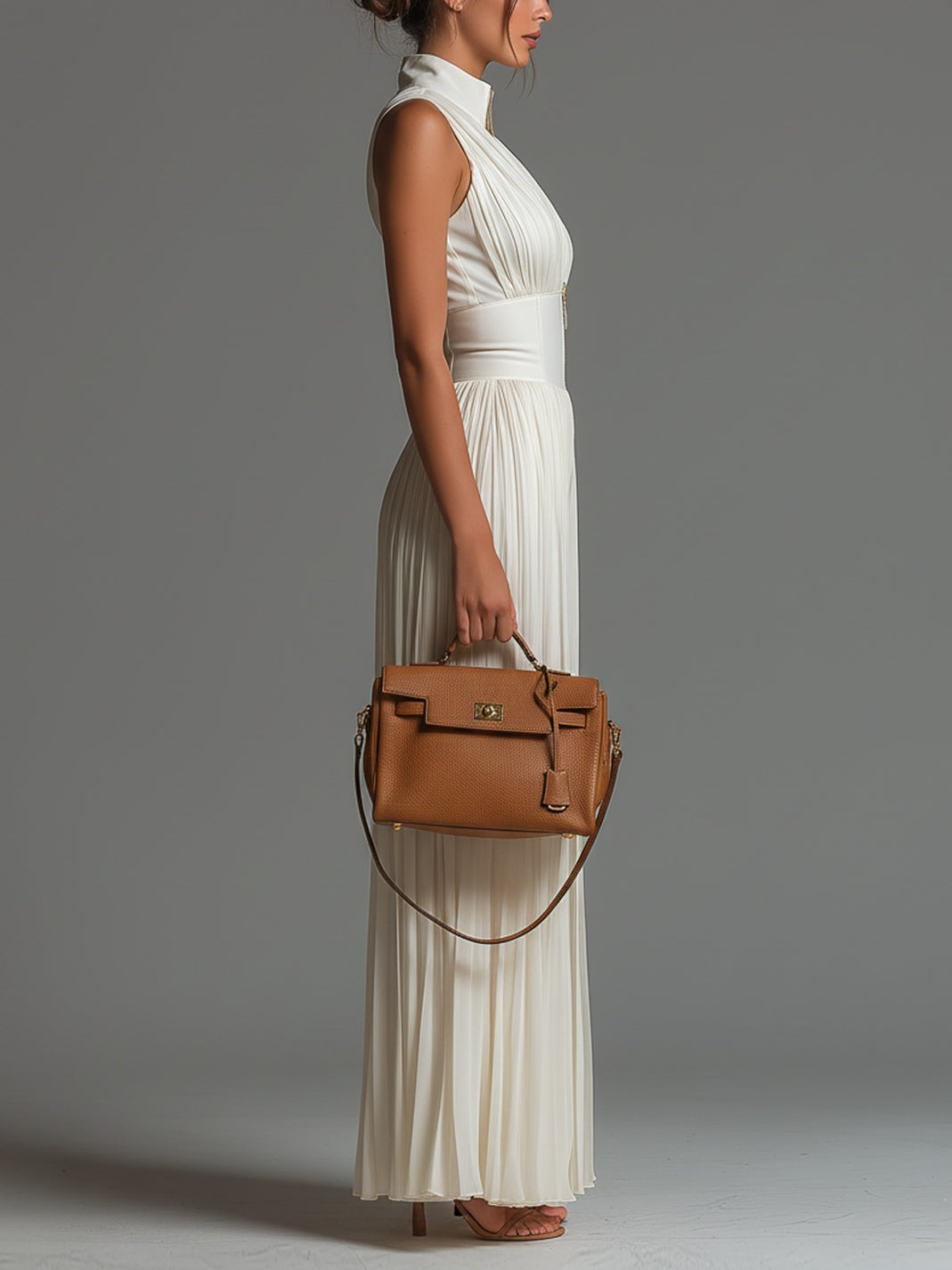 Myfanwy – Pleated Wide-Leg Elegant Jumpsuit