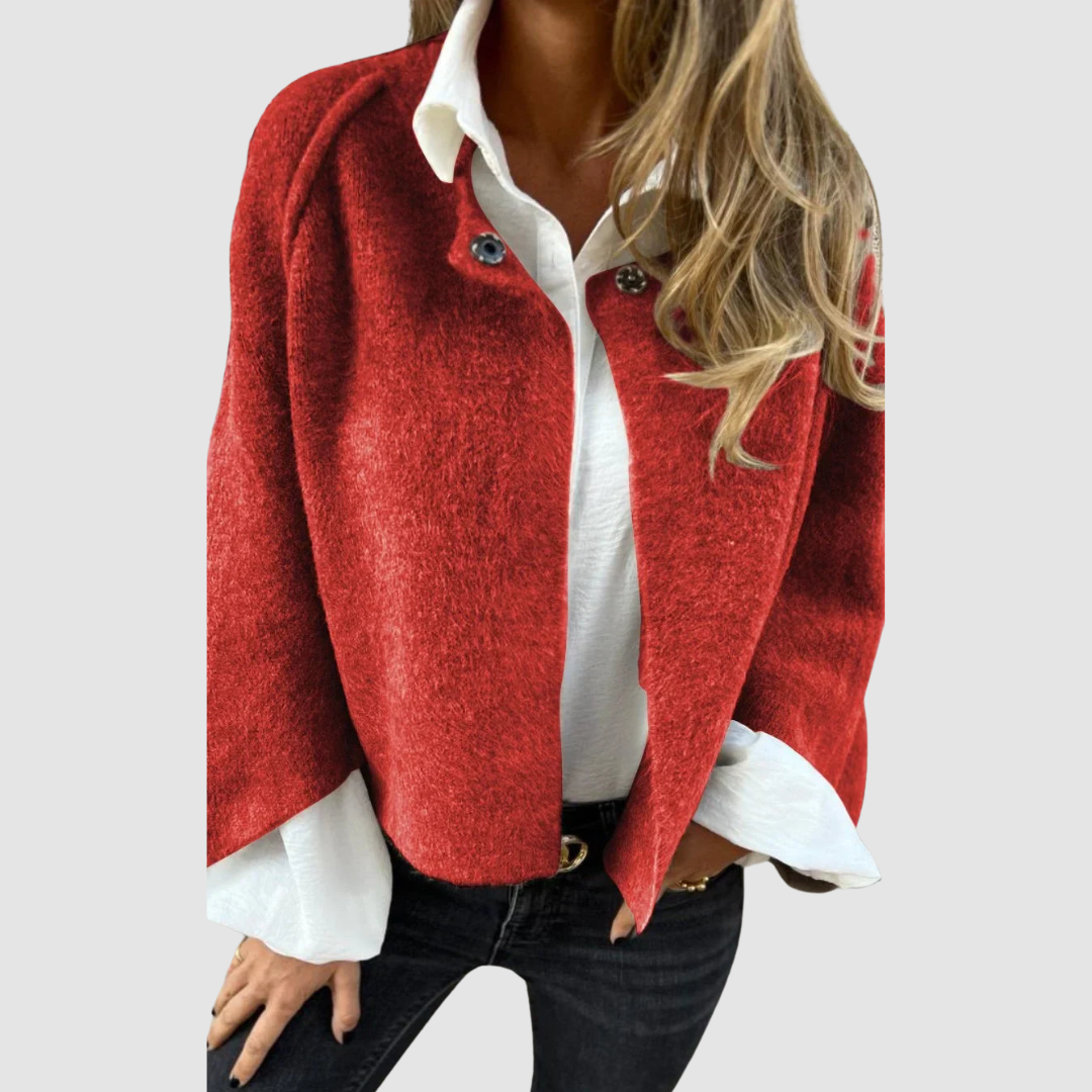 Elspeth – Soft Knit Cardigan with Jewel Buttons