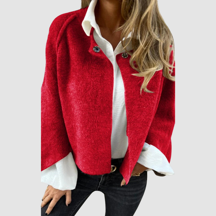 Elspeth – Soft Knit Cardigan with Jewel Buttons