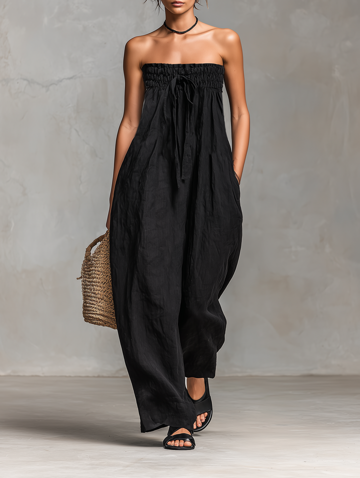 Maryam – Relaxed Strapless Wide-Leg Jumpsuit