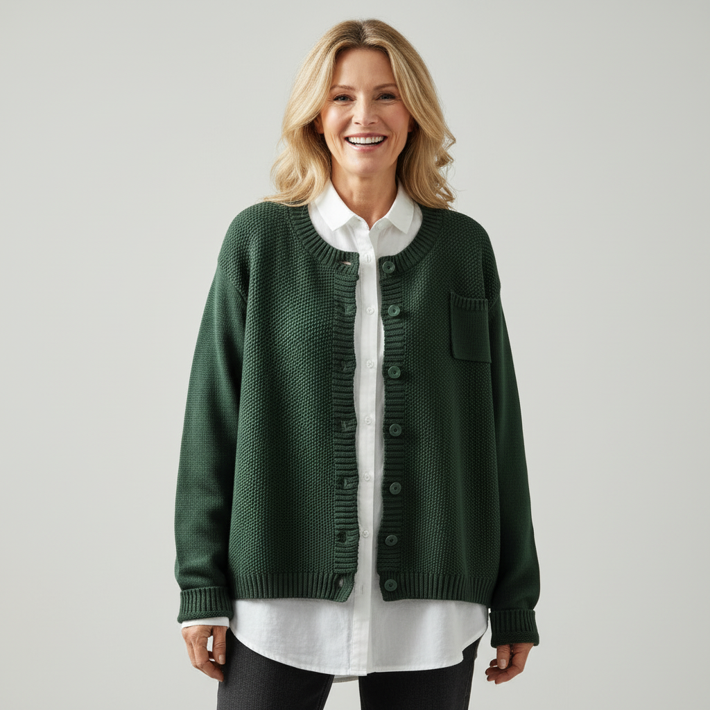Grainne – Cosy Knit Button-Up Cardigan