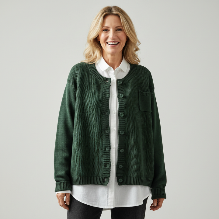 Grainne – Cosy Knit Button-Up Cardigan