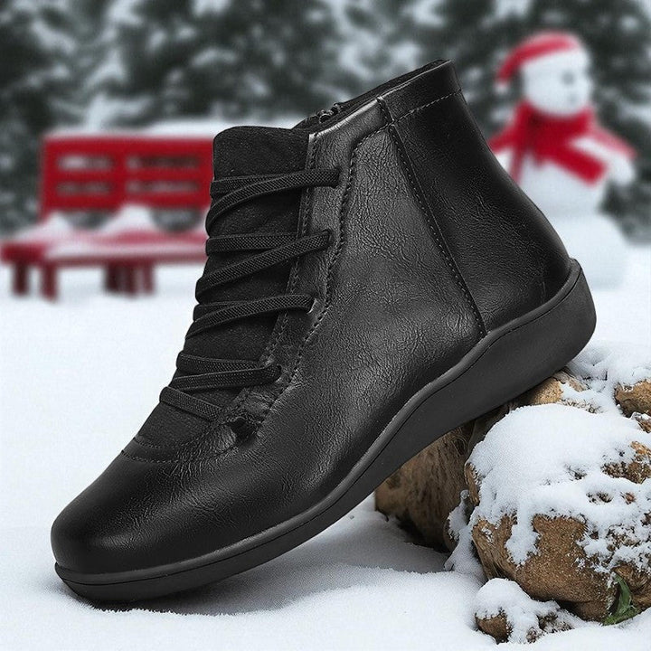 Mavis – Lace-Up Ankle Boots with Side Zip