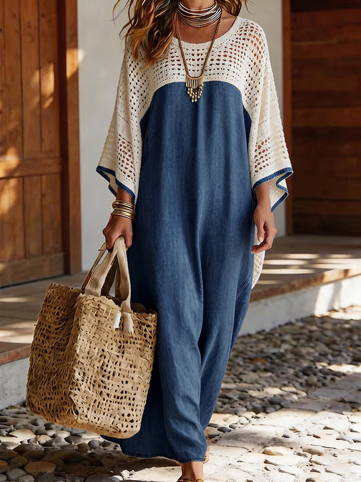 Eponine – Crochet Panel Relaxed Maxi Dress