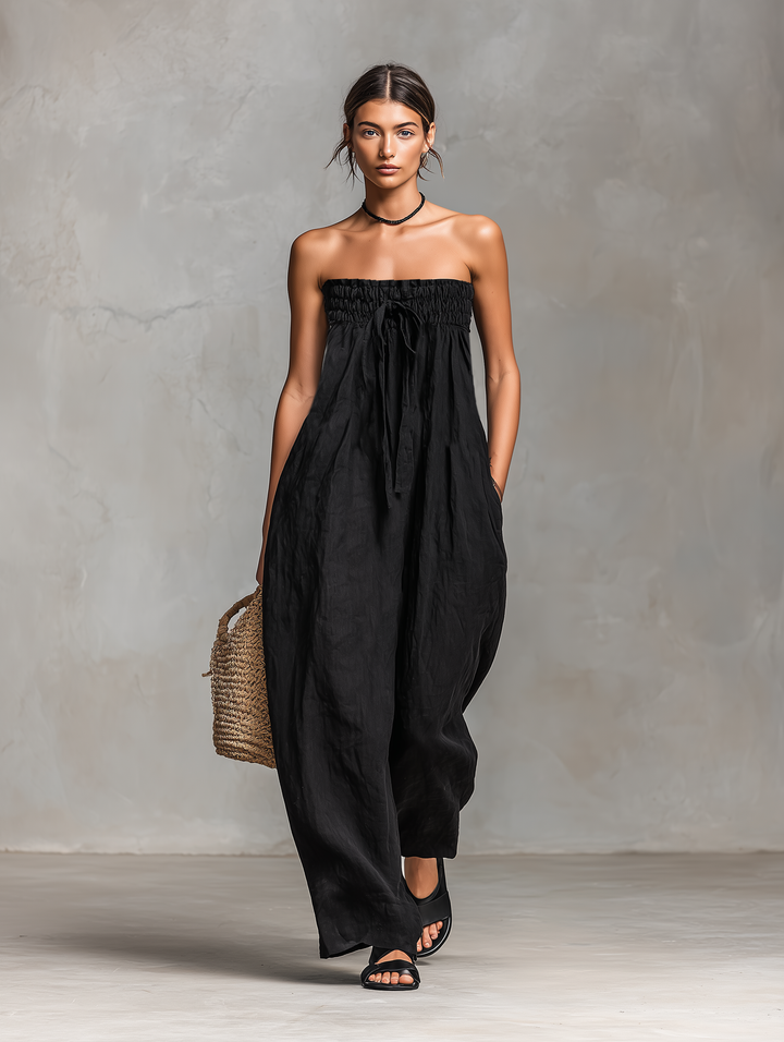 Maryam – Relaxed Strapless Wide-Leg Jumpsuit