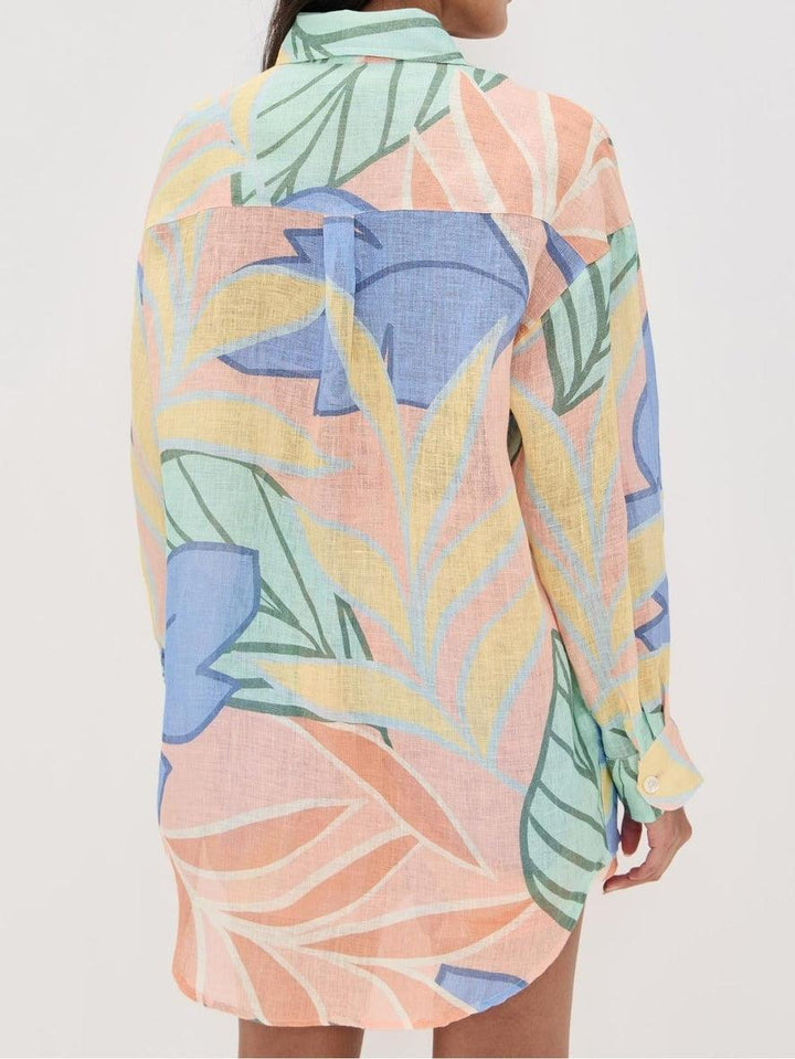 Jaelynn | Tropical Leaf Printed Short Set