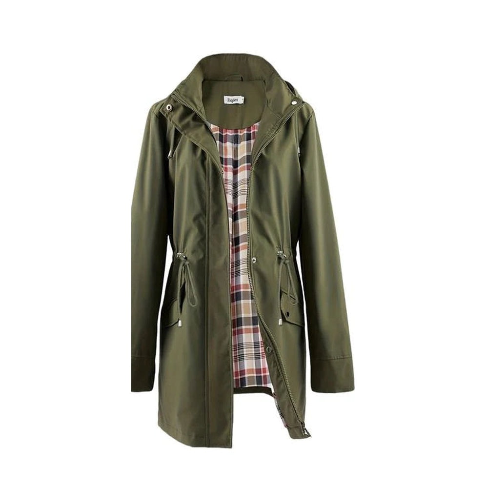 Camilla – Hooded Raincoat with Checked Lining