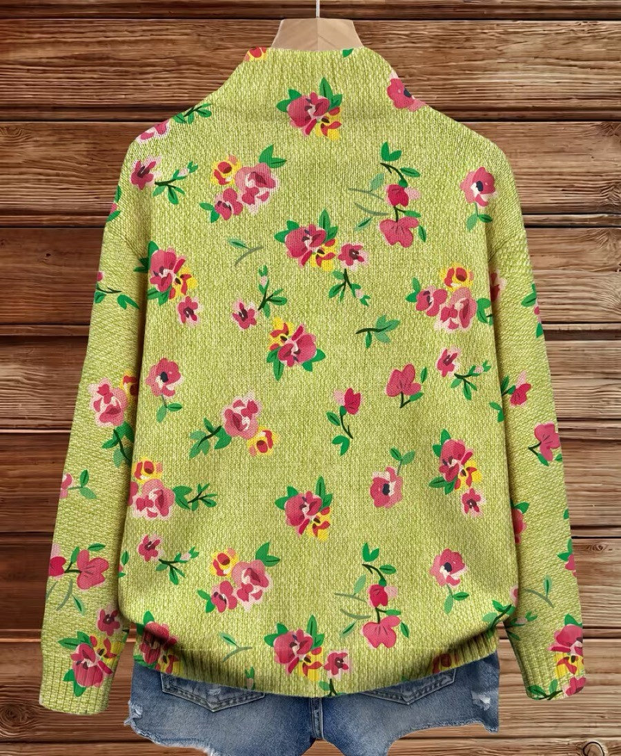 Honora – Floral Print Zip-Up Jacket