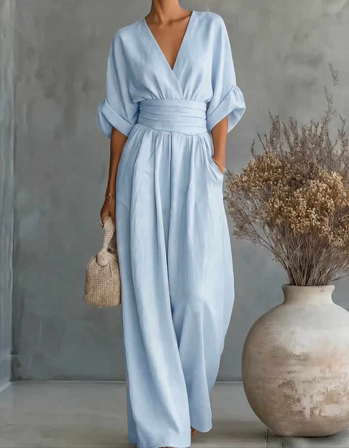 Nerys – Wide-Leg Belted Jumpsuit