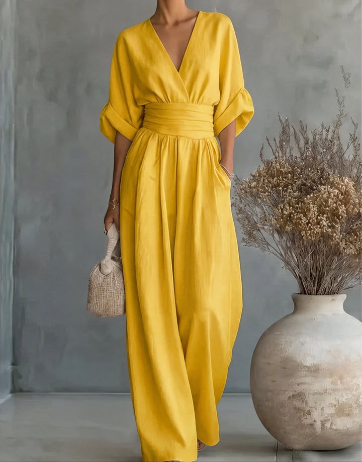 Nerys – Wide-Leg Belted Jumpsuit
