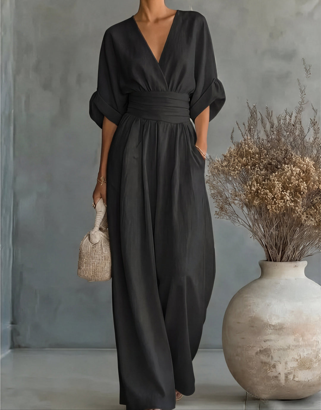 Nerys – Wide-Leg Belted Jumpsuit