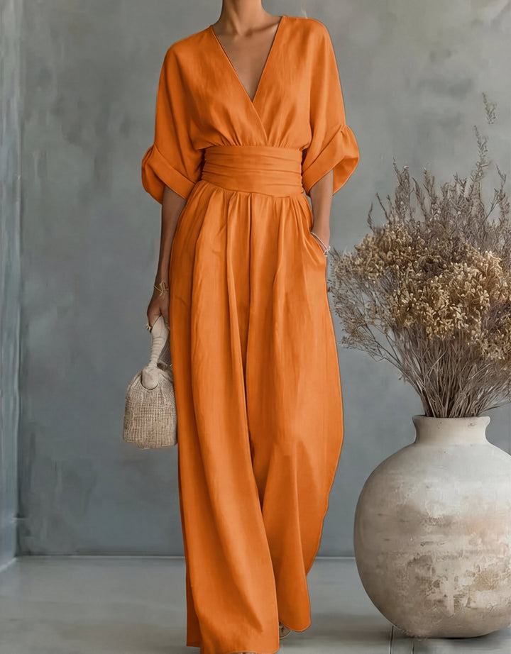 Nerys – Wide-Leg Belted Jumpsuit