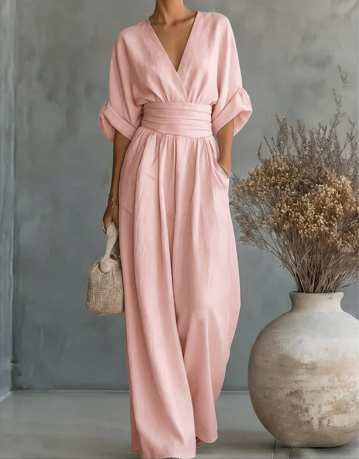 Nerys – Wide-Leg Belted Jumpsuit