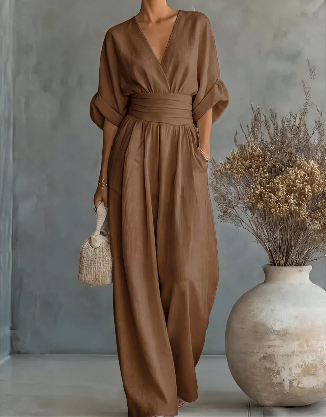 Nerys – Wide-Leg Belted Jumpsuit