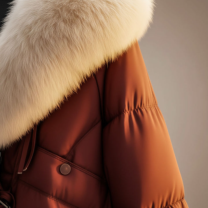 Rhiannon – Padded Jacket with Statement Faux-Fur Collar