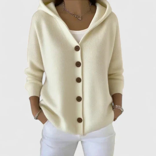 Roisin – Hooded Button-Down Knit Cardigan