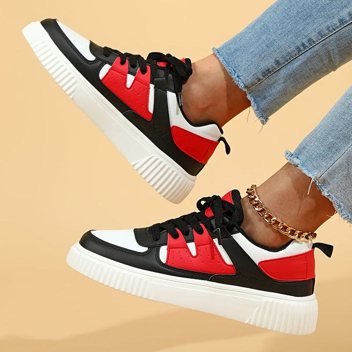 Peggy – Lace-Up Flatform Trainers