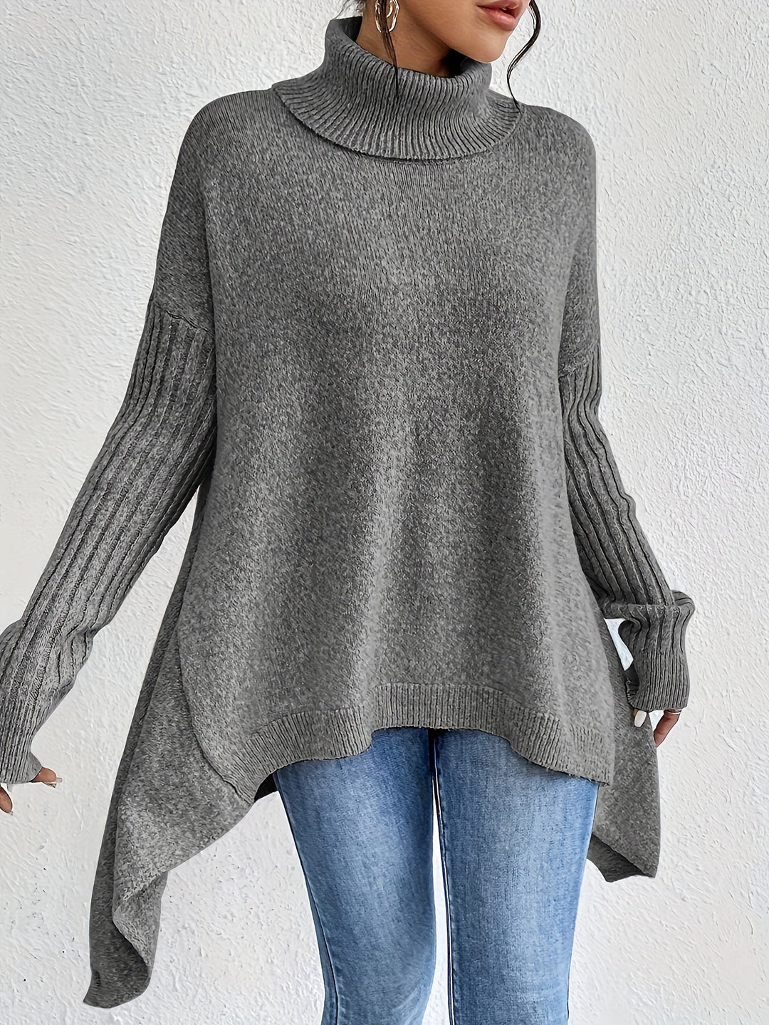 Nicola – Oversized Turtleneck Knit Jumper